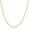 A & M 18K YELLOW GOLD OVER STERLING SILVER WHEAT CHAIN NECKLACE 16-24"