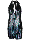 New Arrivals Deep V-neck Sequin Fringe Mini Dress In Multicolour