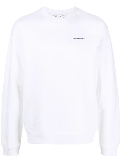 Off-white Helvetica Crew-neck Sweatshirt In White