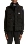 Dolce & Gabbana Dolce&gabbana Logo Plaque Quilted Vest In Black