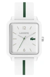 LACOSTE STUDIO SILICONE STRAP WATCH, 36MM