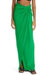 Gauge81 Paita High-rise Silk Wrap Maxi Skirt In Green