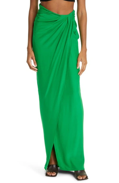 Gauge81 Paita High-rise Silk Wrap Maxi Skirt In Green