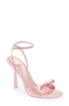Alexander Wang Women's Dahlia 105 Bow Satin Ankle-strap Sandals In Prism Pink