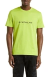 Givenchy Slim Fit Reverse Print T Shirt In Citrus Green