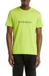 Givenchy Slim Fit Reverse Print T Shirt In Green