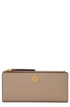 TORY BURCH ROBINSON LEATHER SLIM ZIP WALLET