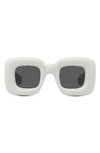 Loewe Inflated Oversized Square-frame Acetate Sunglasses In Grey/ Smoke