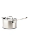 ALL-CLAD D5 BRUSHED 5-PLY BONDED 4-QUART SAUCE PAN WITH LID