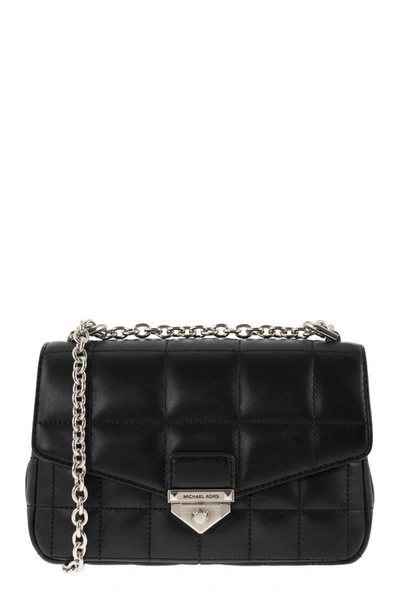 Michael Kors Soho Small Quilted Leather Shoulder Bag In Black