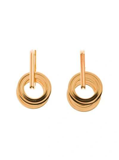 Leda Madera Sophia Gold Plated Brass  Earrings  Woman In Not Applicable