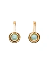 Leda Madera Gold Round Drop Earrings In Metallic