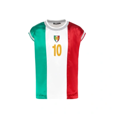 Dolce & Gabbana Tricolor T-shirt In White