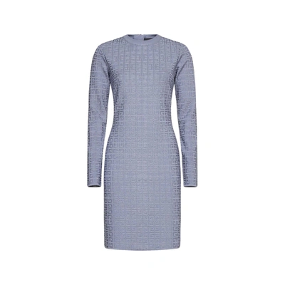 Givenchy Logo Jaquard Dress In Blue