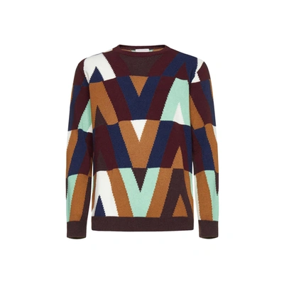 Valentino Wool And Cashmere Jumper In Brown