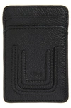 Chloé Marcie Leather Card Holder In Black