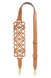 Loewe Anagram Cutout Bag Strap In Tan
