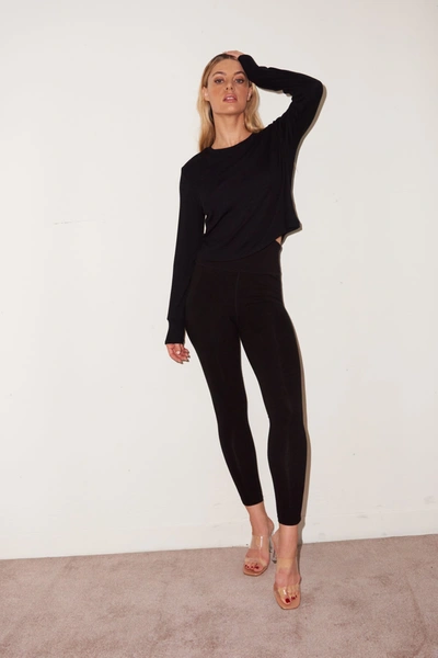 Lna Clothing High Rise Zipper Legging In Black