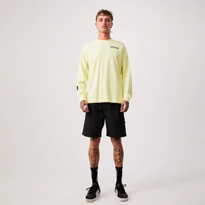 Afends Recycled Long Sleeve T-shirt In Yellow