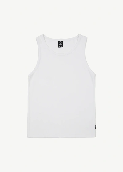 Afends Recycled Ribbed Singlet In White