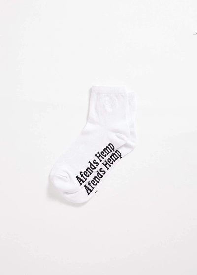 Afends Ankle Socks One Pack In White