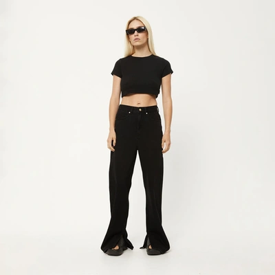 Afends Hemp Ribbed Cropped T-shirt