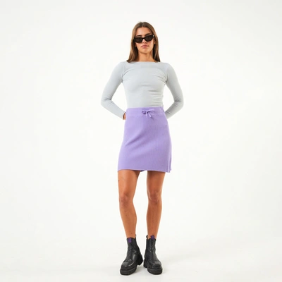 Afends Hemp Knit Mini Skirt In Purplecolor