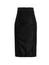 Dolce & Gabbana Midi Skirt In Powernet And Satin In Black