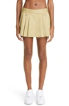 By.dyln Parsons Khaki Pleated Mini Skirt In Khaki