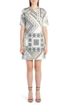 ETRO LUCY MIXED PRINT SHIFT DRESS