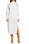 Ted Baker Malorri Knit Midi Dress In White