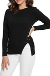 GUESS IRMINE LACED-UP RIB SWEATER