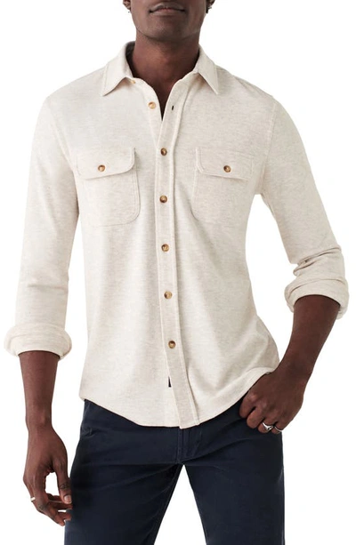 Faherty Knit Alpine Shirt In Off White