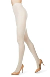 Memoi Side Cable Sweater Women's Tights In Oatmeal