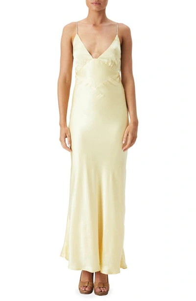 BARDOT BARDOT CAPRI DIAMANTÉ STRAP SATIN SLIP DRESS