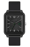 Lacoste .12.12 Studio 3 Hands Watch Black Silicone  - One Size In Black