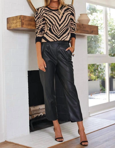 Bishop + Young Alejandra Vegan Leather Pant In Black