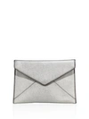 REBECCA MINKOFF Leo Saffiano Leather Envelope Clutch