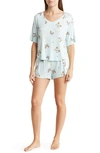 Honeydew Intimates Spring Fling Top & Shorts 2-piece Pajama Set In Fresco Butterflies