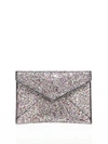 REBECCA MINKOFF Leo Glitter Leather Envelope Clutch