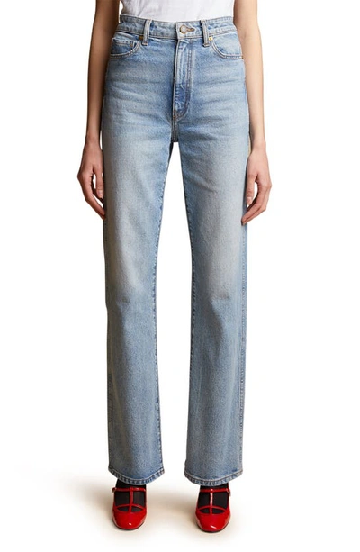 Khaite Danielle High-rise Stovepipe Jeans In Blue