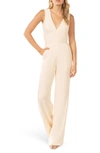 Dress The Population Sandra Jumpsuit In Cream