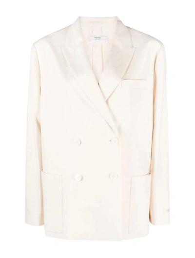 ジャケット Prada Double-breasted jacket Anthracite Gray Double-breasted Vintage-look Rush Stitch