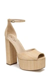 Sam Edelman Women's Kori Snip Toe High Heel Platform Sandals In Bleached Beechwood
