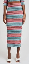 DEREK LAM 10 CROSBY Riviera Pencil Skirt in Multicolor Space Dye