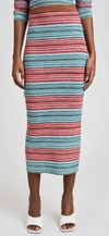 Derek Lam 10 Crosby Riviera Stripe Pencil Skirt In Multi