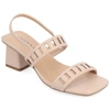 Journee Collection Women's Ismay Sandals Women's Shoes In Brown