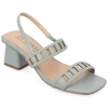 Journee Collection Ismay Block Heel Sandal In Blue