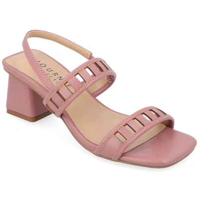 Journee Collection Ismay Block Heel Sandal In Pink