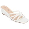 Journee Collection Blayke Wedge Sandal In White